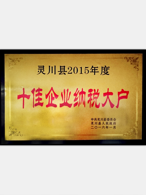 2015年度十佳企業(yè)納稅大戶